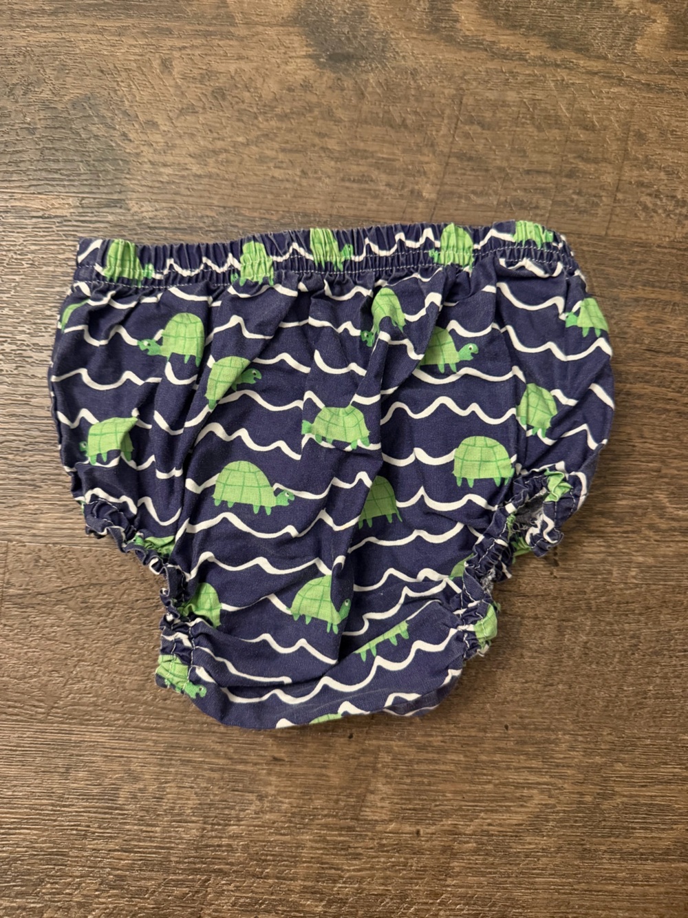 Pottery Barn Kids Navy Bloomers with Green Turtle Print